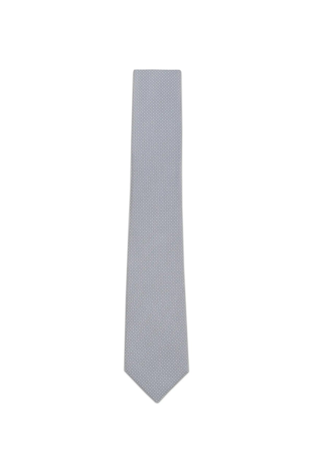 (Grau) Picoté Krawatte Herren 100% Seide 6cm Produktansicht