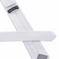 (Weiß) Picoté Krawatte Herren 100% Seide 6cm Rückseite Detail
