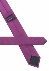 (Lila) Picoté Krawatte Herren 100% Seide 6cm Rückseite Detail