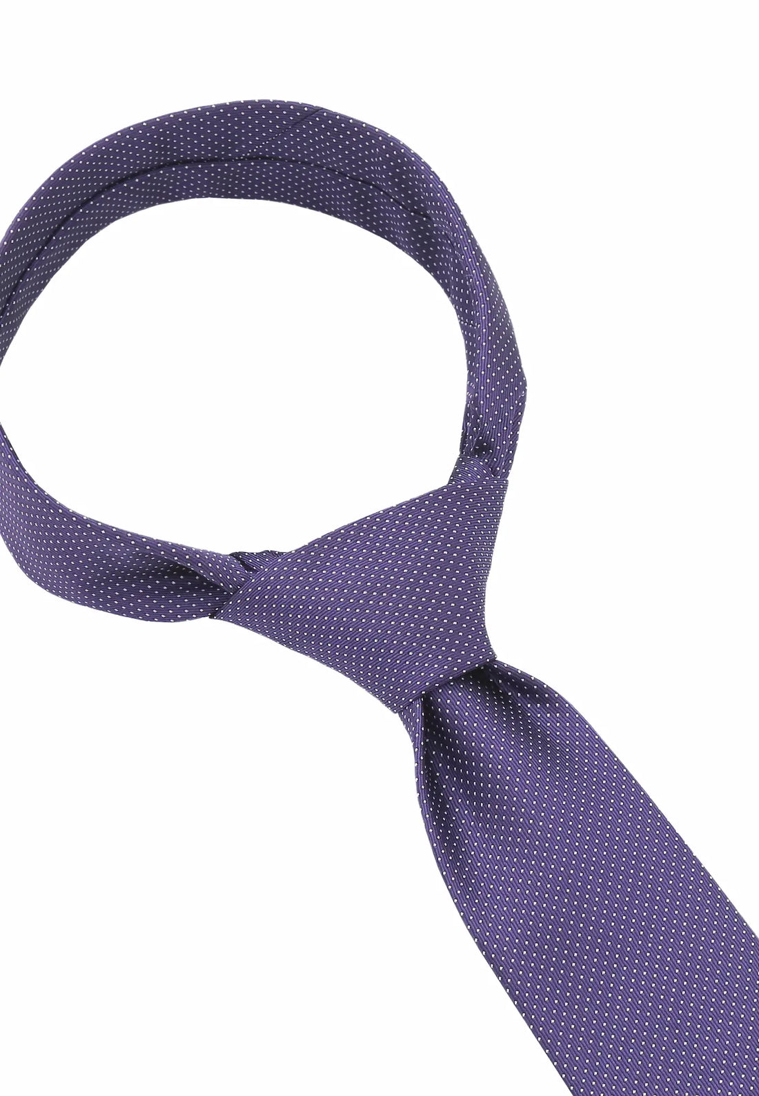 (Dunkellila) Picoté Krawatte Herren 100% Seide 6cm gebundenes Detail