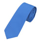 (Blau) Uni Seidenkrawatte Herren 6cm schmal aufgerollt
