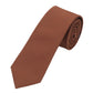 (Ziegel) Uni Seidenkrawatte Herren 6cm schmal aufgerollt