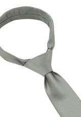 (Mint) Uni Seidenkrawatte 6cm Knotenansicht Detail Seidenglanz