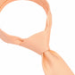 (Apricot) Seidenkrawatte in Apricot, Detailansicht des gebundenen Knotens