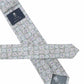 (Grau) Krawatte Medaillon Baumwolle – Rückseite mit Prince Bowtie Label