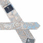 (Beige) Krawatte Paisley Baumwolle – Rückseite mit Prince Bowtie Label