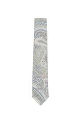 (Grün) Krawatte Paisley-Muster Baumwolle 6 cm – Gesamtansicht