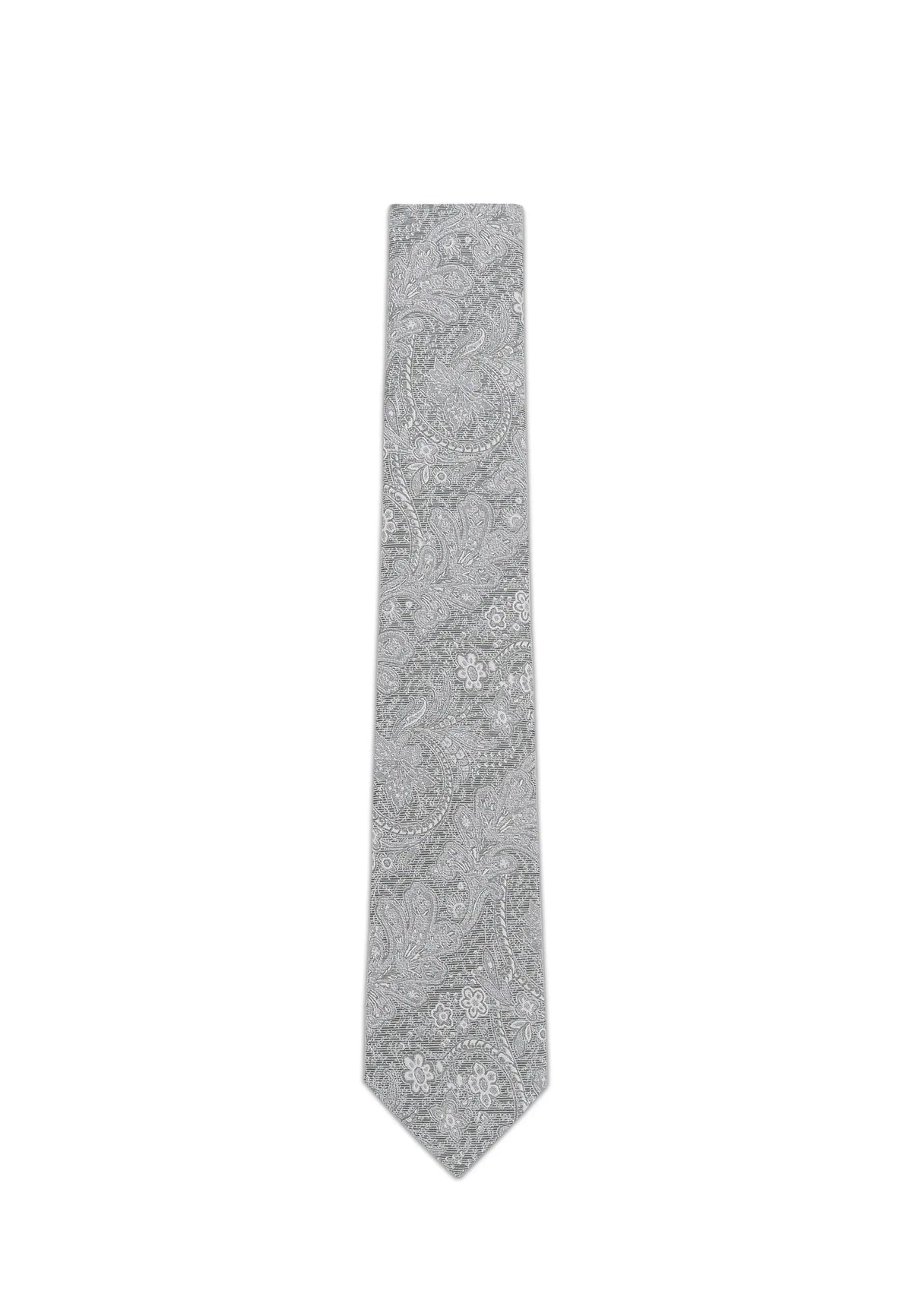 (Mint) Krawatte Paisley Seide 6 cm – Gesamtansicht