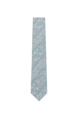 (Petrol) Krawatte Paisley Seide 6 cm – Gesamtansicht