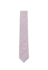 (Rosa) Krawatte Paisley Seide 6 cm – Gesamtansicht