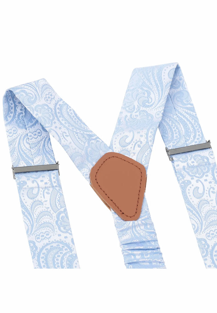 Ensemble bretelles pour homme avec nœud papillon en soie – Paisley