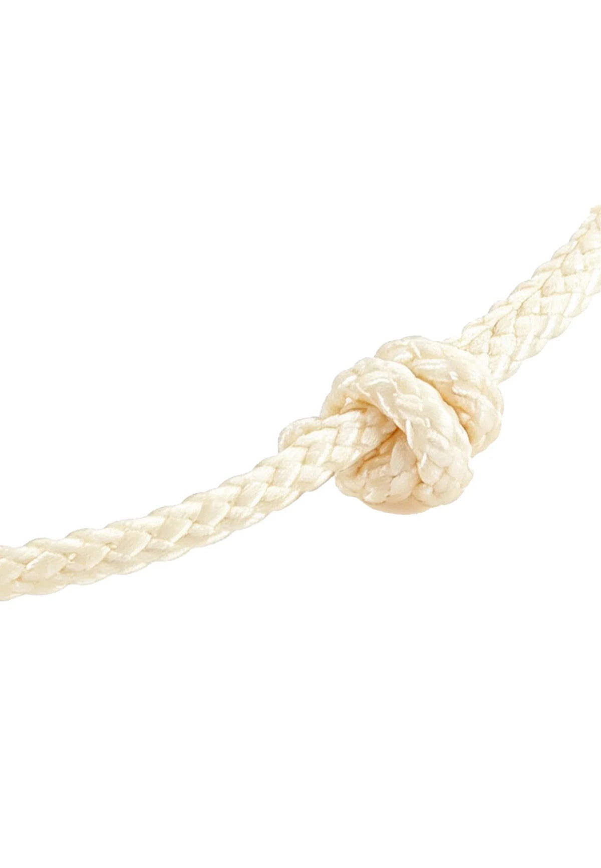 (Champagner) Armband aus Edelstahl & Seil – Amalfi – Detailansicht