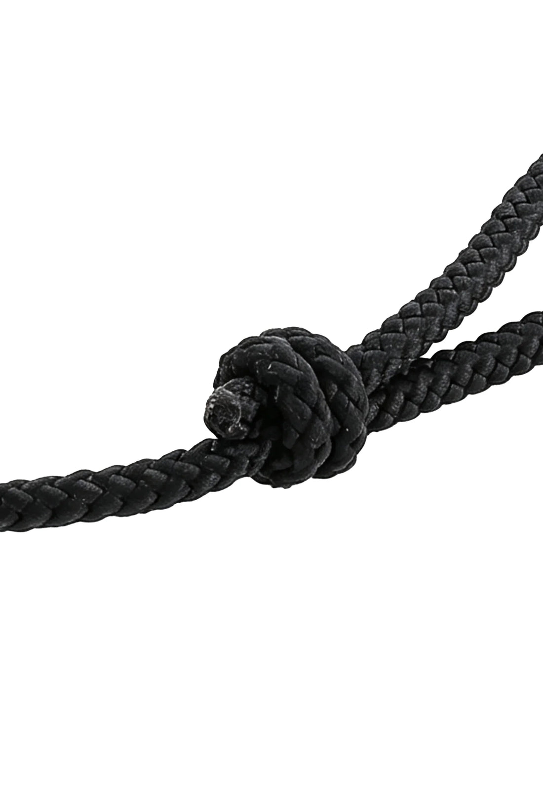 (Schwarz) Armband aus Edelstahl & Seil – Amalfi – Detailansicht