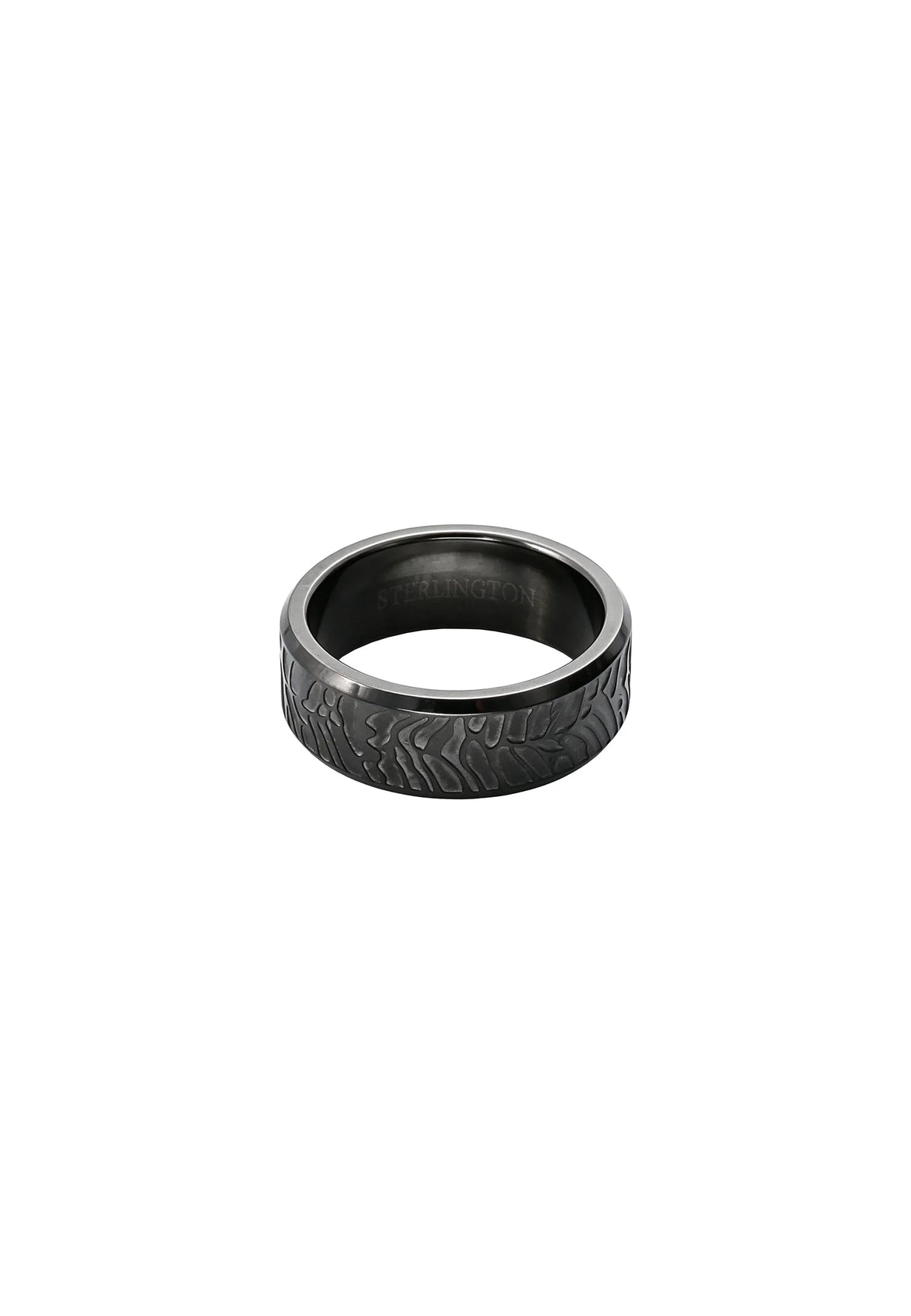 Ring aus Edelstahl – Rovere – Schwarz