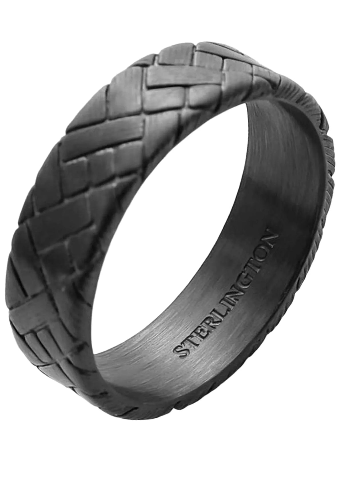 (Gun Metal) Ring aus Edelstahl – Rigel – Detailansicht