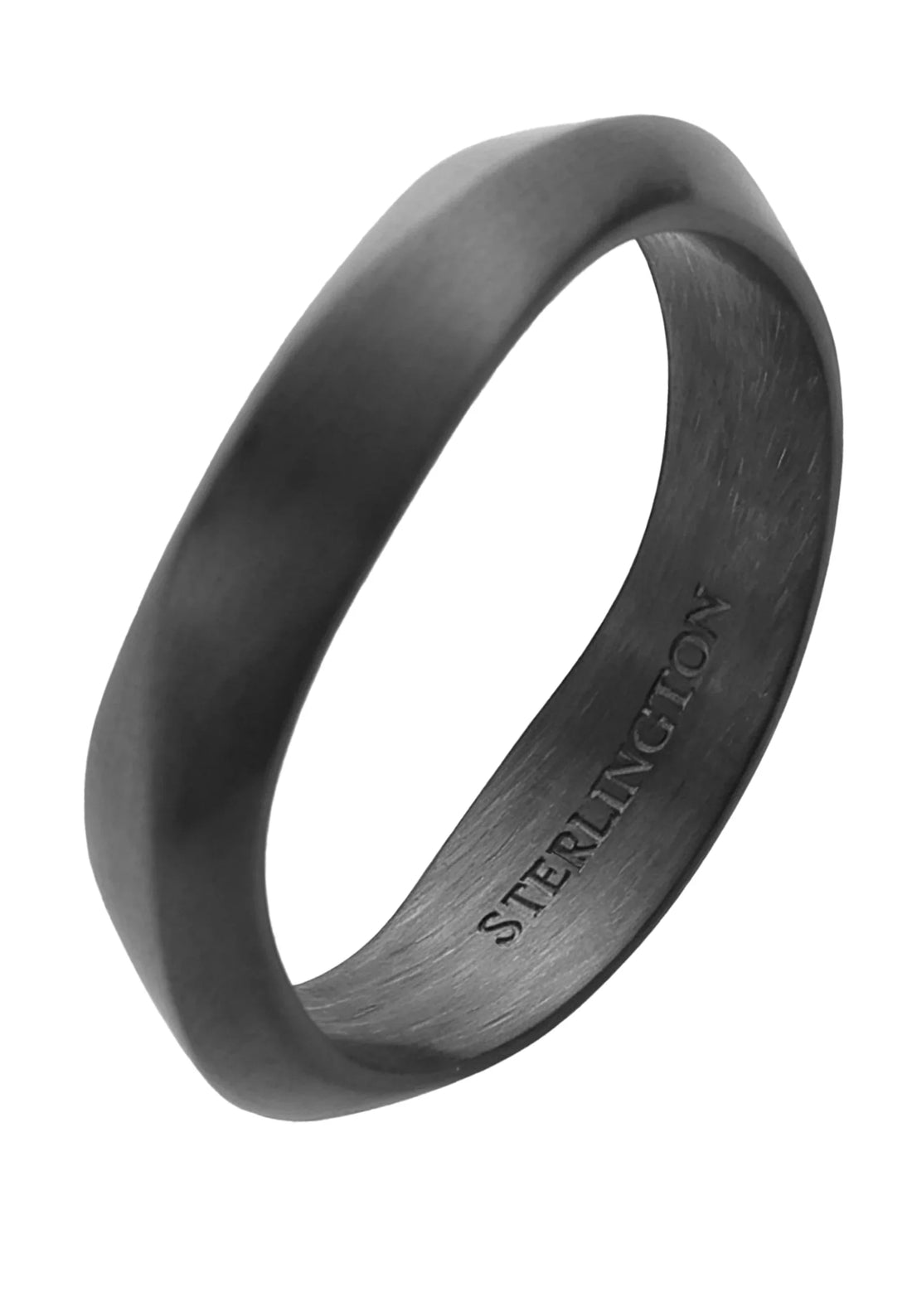 (Gun Metal) Ring aus Edelstahl – Regent – Detailansicht