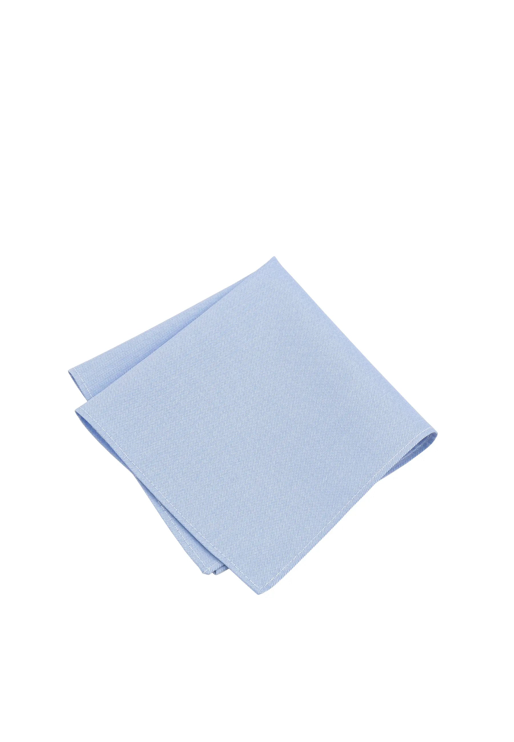 (Hellblau) hellblaues einstecktuch herren 28x28 cm aus 100 prozent baumwolle uni schraeg gefaltet