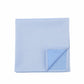 (Hellblau) hellblaues baumwoll einstecktuch 28x28 cm uni detail gefaltet saubere kante