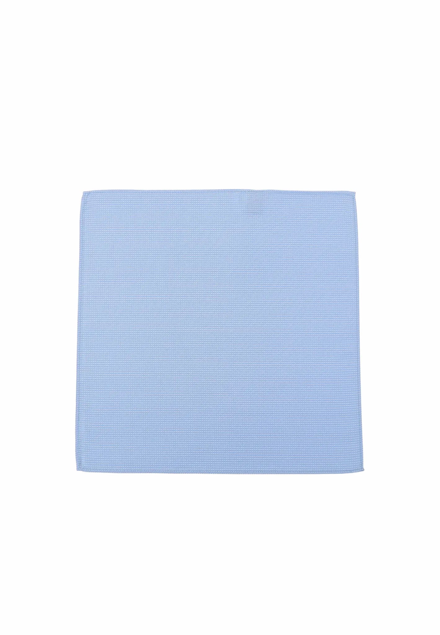 (Hellblau) Einstecktuch Herren aus 100% Seide Picoté 28x28cm flach