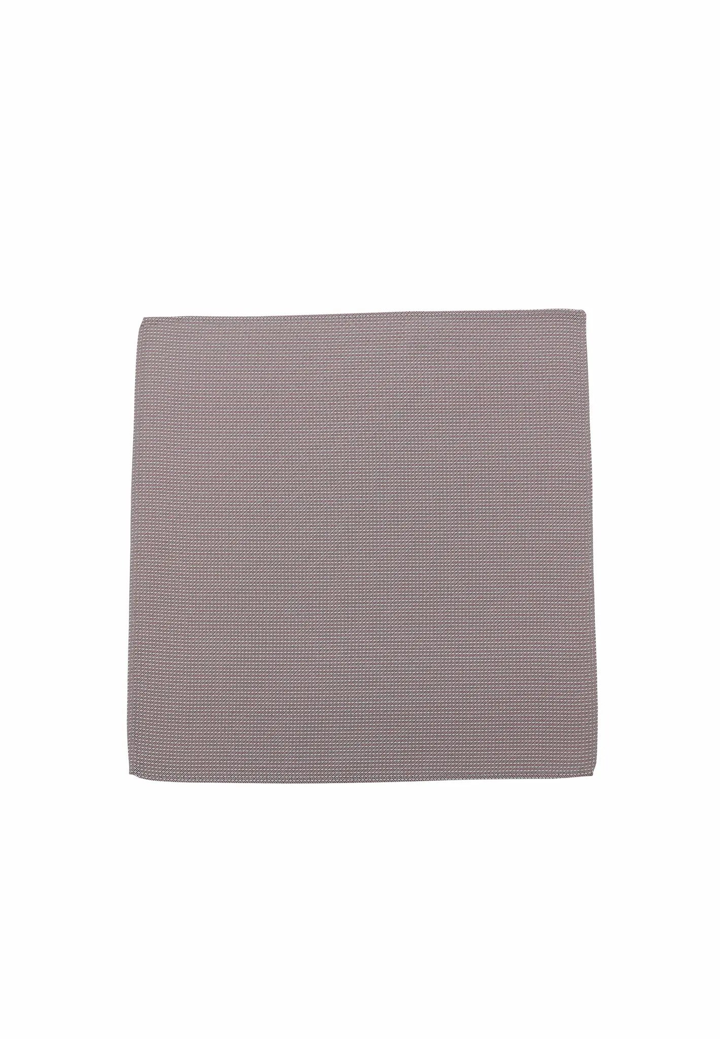 (Beige) Einstecktuch Herren aus 100% Seide Picoté 28x28cm flach
