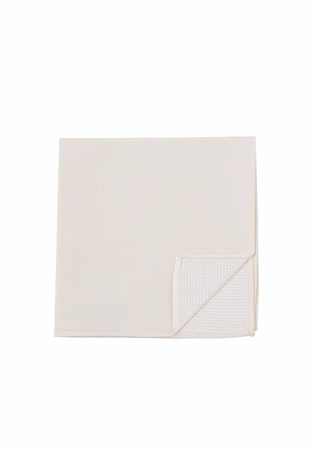 (Champagner) Einstecktuch Herren aus 100% Seide Picoté 28x28cm Detailansicht