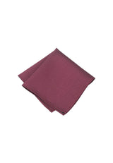 (Weinrot) Einstecktuch Herren aus 100% Seide Picoté 28x28cm gefaltet