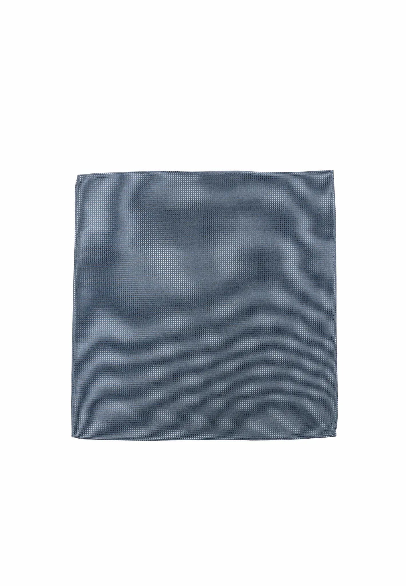 (Oceanblau) Einstecktuch Herren aus 100% Seide Picoté 28x28cm flach