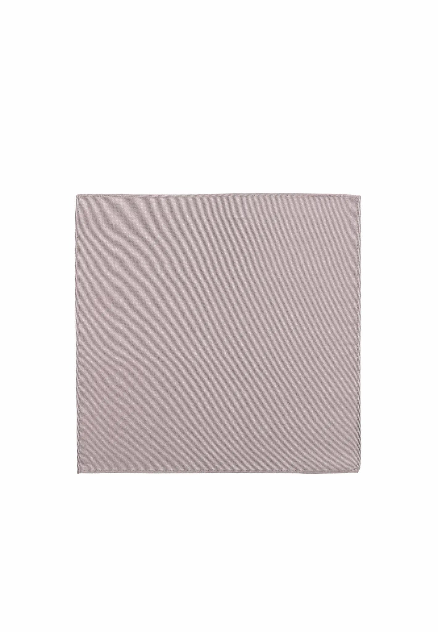 (Beige) Uni Einstecktuch aus Seide 28x28cm