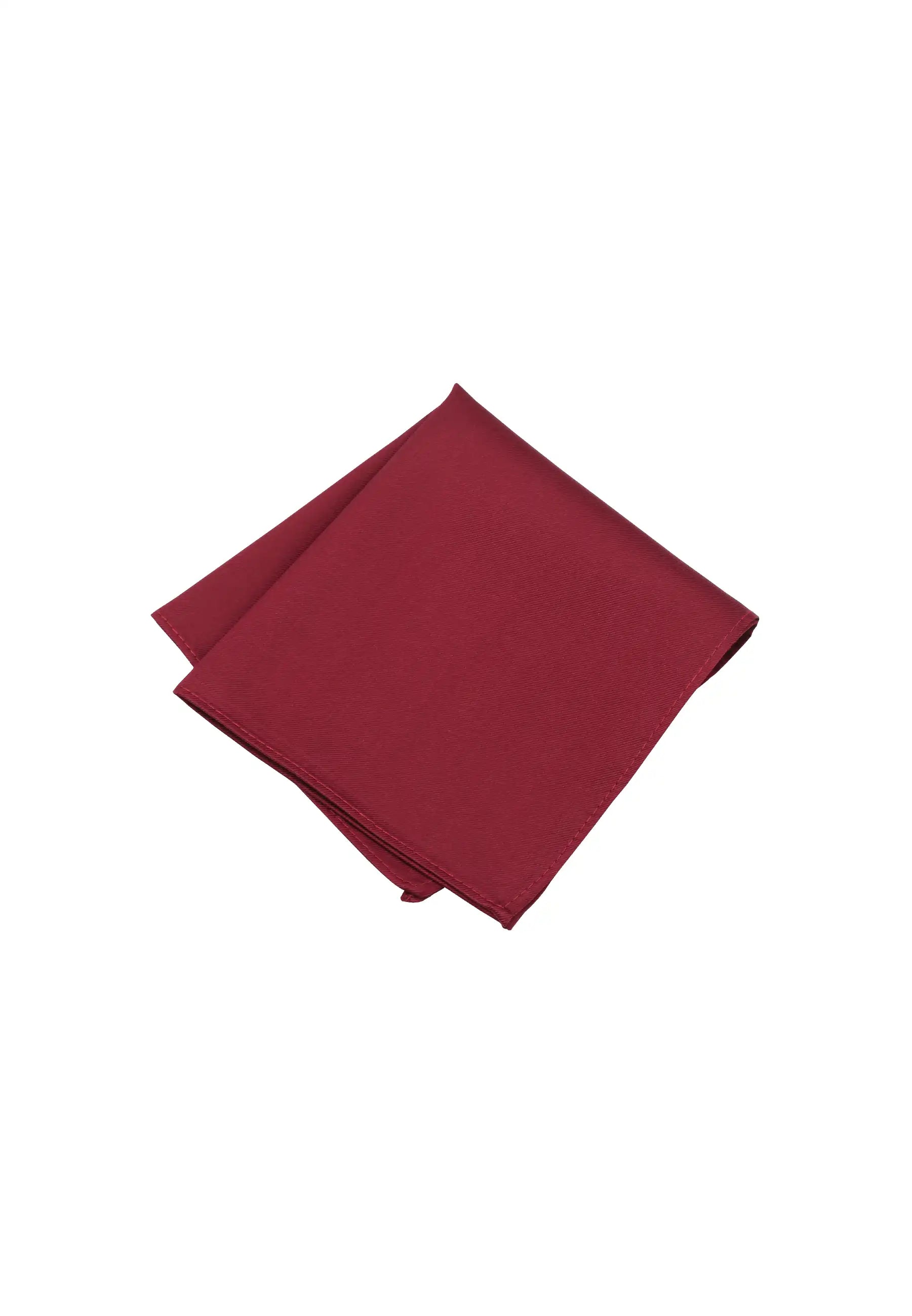 (Bordeaux) Uni Einstecktuch aus Seide gefaltet 28x28cm