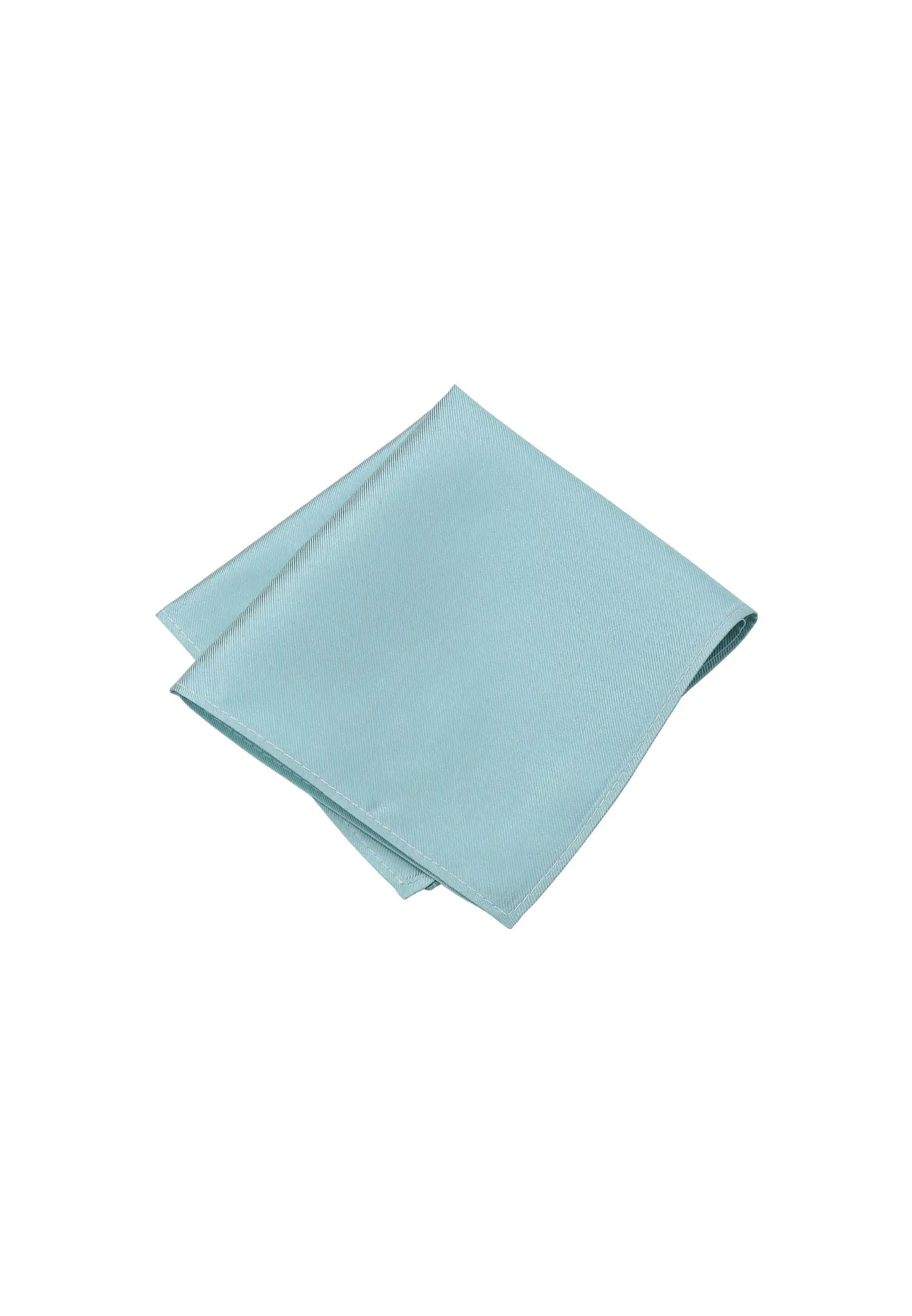 (Aqua) Uni Einstecktuch Herren aus 100% Seide in Pastellfarbe, gefaltet