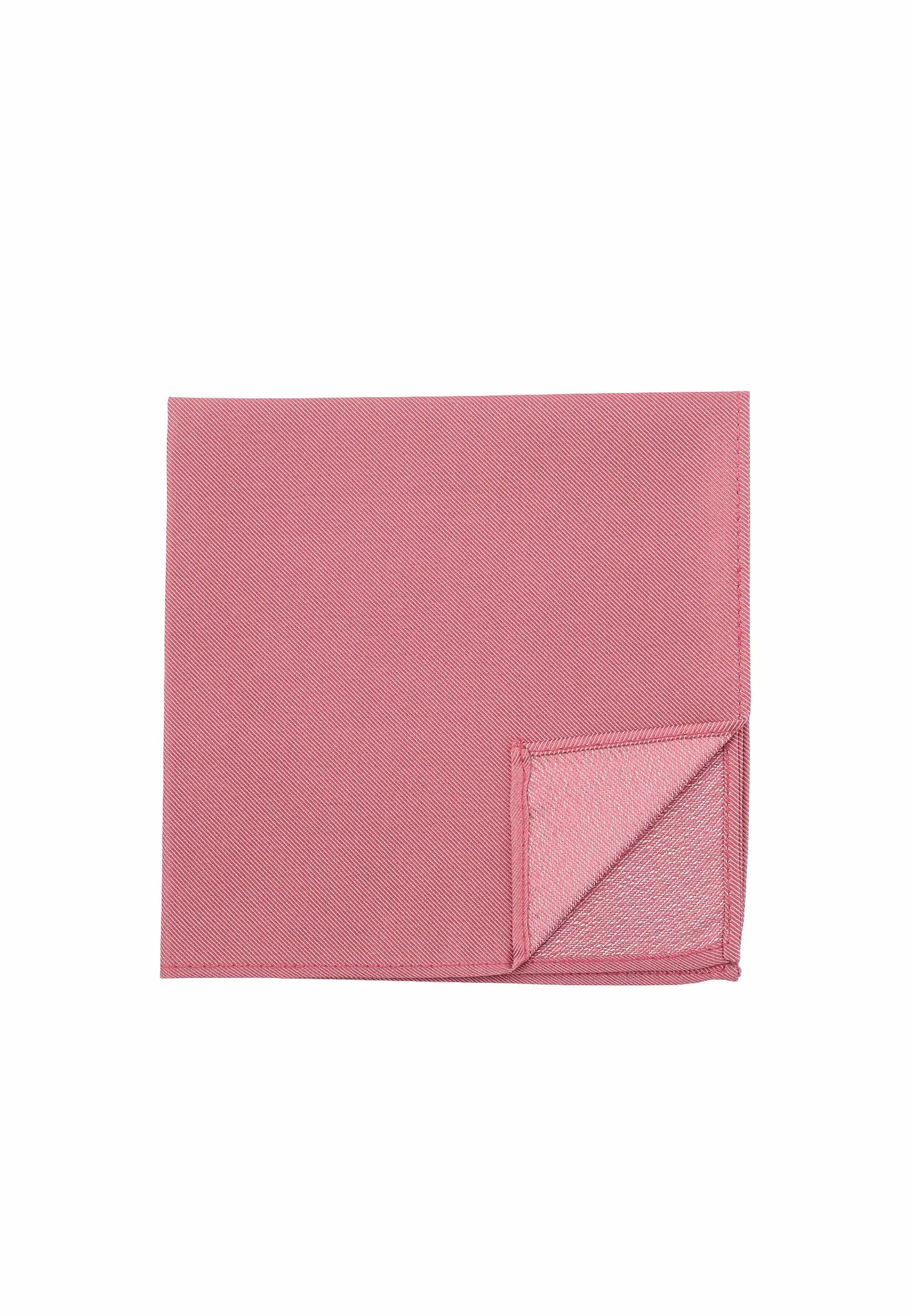 (Beere) Uni Seiden-Einstecktuch 28x28cm in Pastellfarbe, Vorderseite mit Ecke