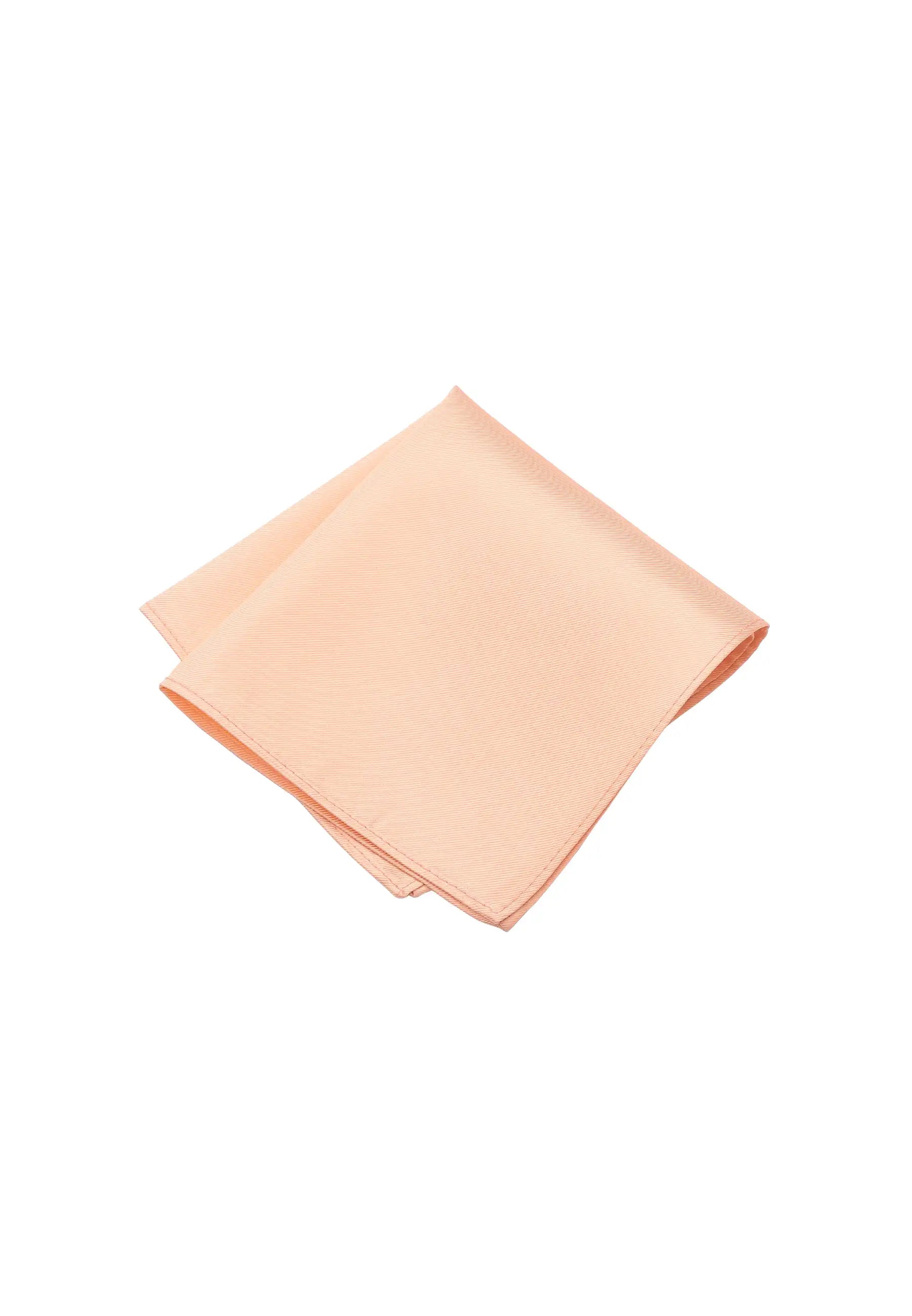 (Apricot) Uni Einstecktuch Herren aus 100% Seide in Pastellfarbe, gefaltet