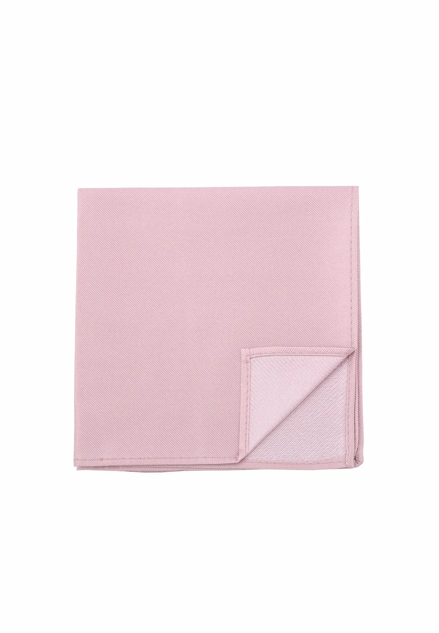 (Rosa) Uni Einstecktuch aus 100% Seide in Pastellfarbe, Vorderseite glatt