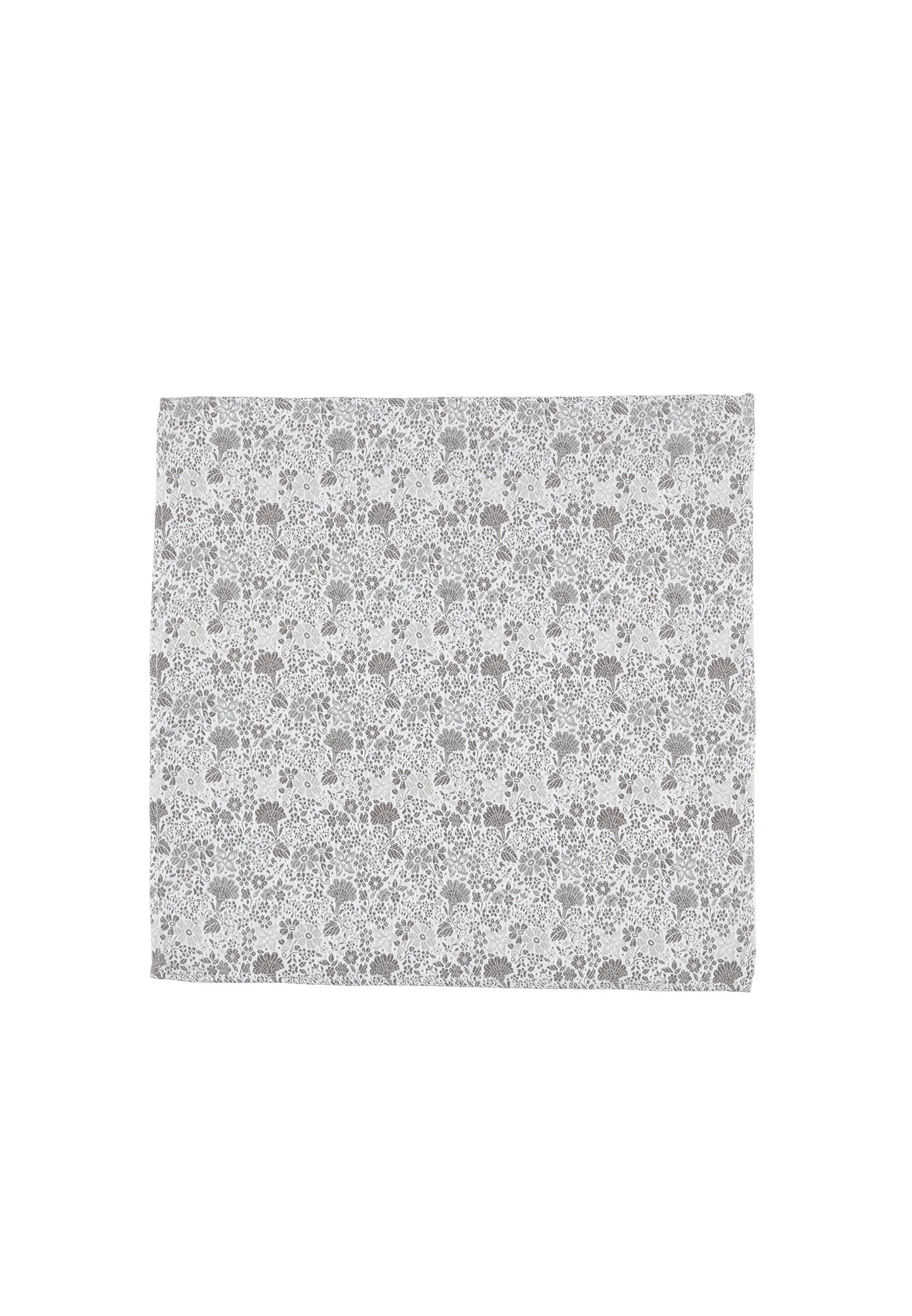 (Taupe) Einstecktuch Hochzeit Floral – Frontalansicht flach ausgelegt