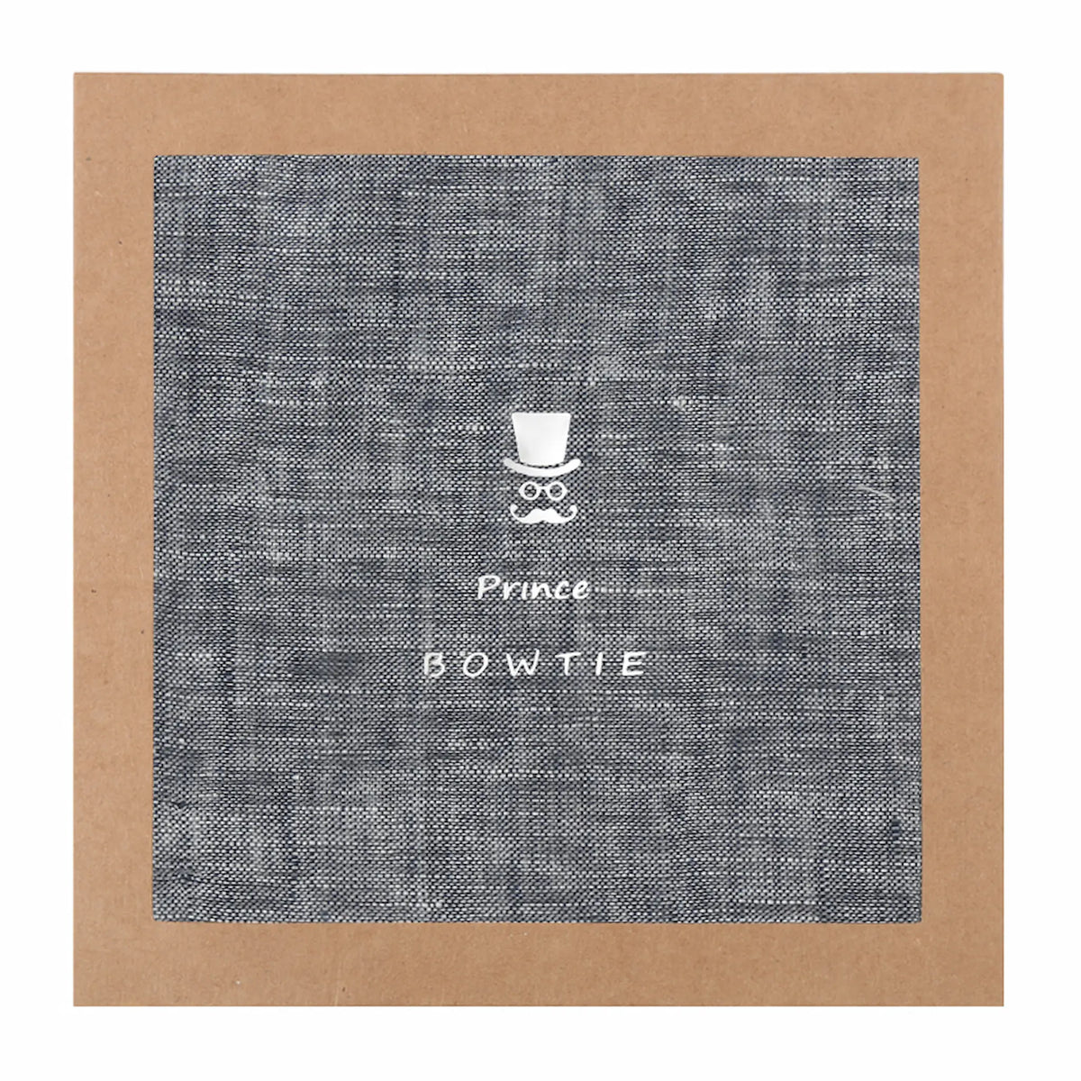 (Blau) Leinen-Einstecktuch in Geschenkverpackung – Prince Bowtie