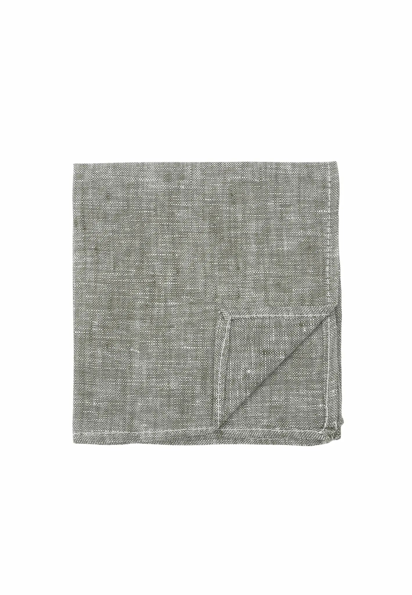 (Mint) Leinen-Einstecktuch Herren – Detailansicht Textur