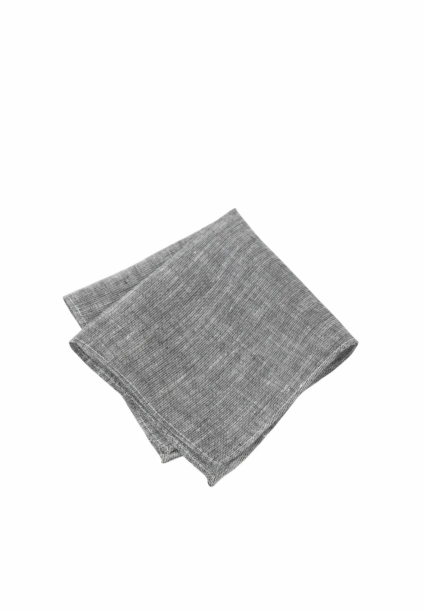 (Grau) Einstecktuch Herren Leinen – Pochette gefaltet