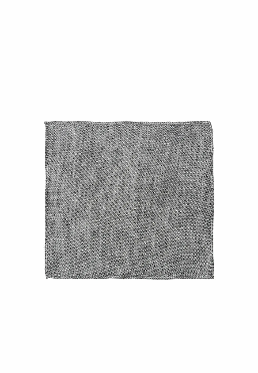(Grau) Einstecktuch Leinen 28x28 cm – Gesamtansicht