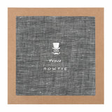 (Grau) Leinen-Einstecktuch in Geschenkverpackung – Prince Bowtie