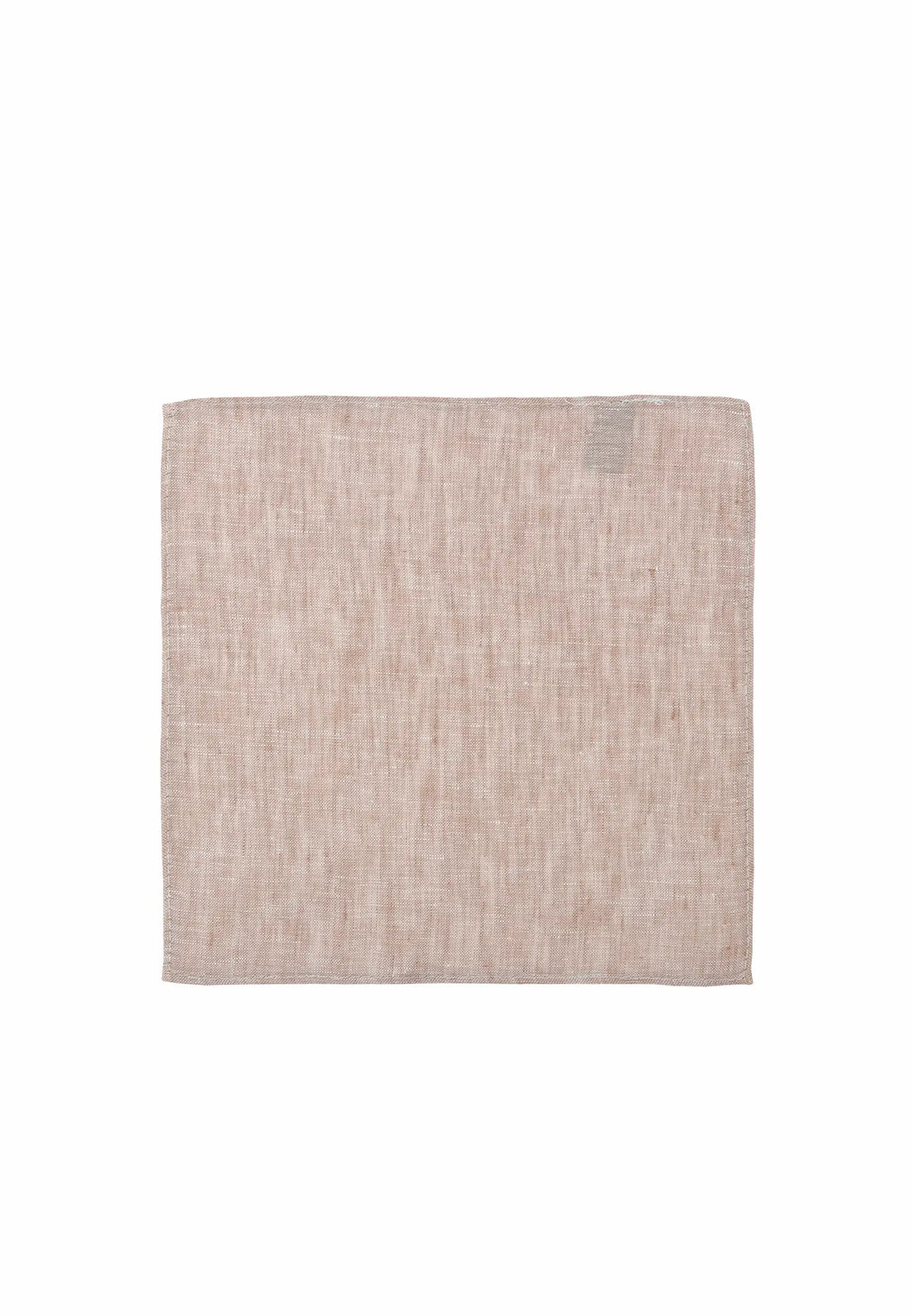 (Beige) Einstecktuch Leinen 28x28 cm – Gesamtansicht