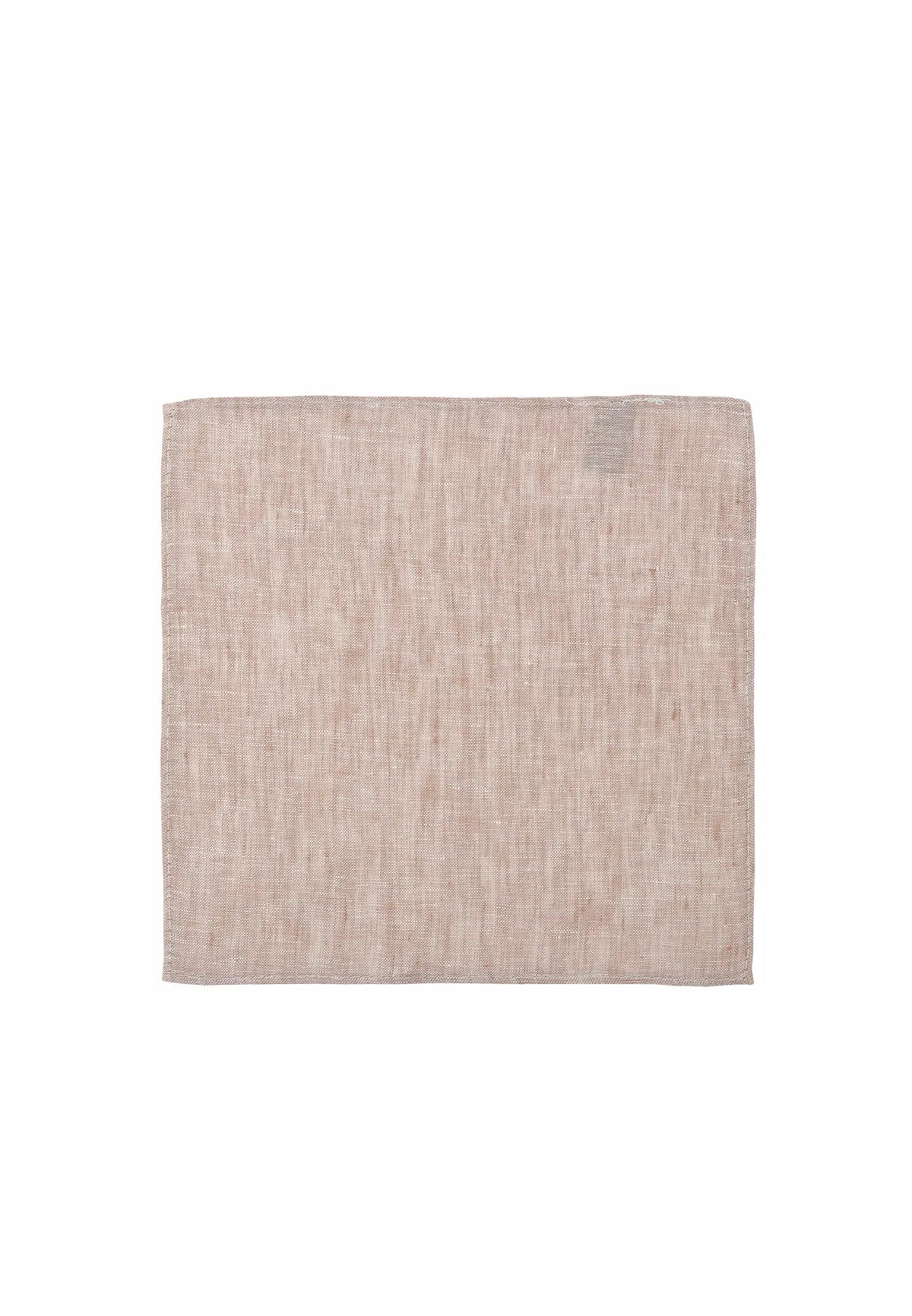 (Beige) Einstecktuch Leinen 28x28 cm – Gesamtansicht