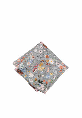Pochette de costume pour homme en soie et coton – Motif floral