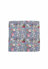 (Blau) Einstecktuch Herren floral 28x28 cm – Gesamtansicht