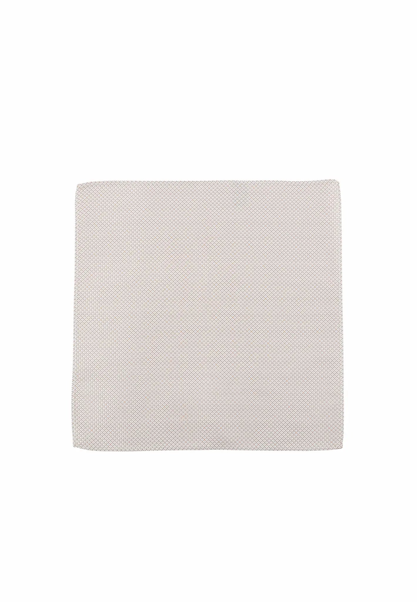 (Beige) Einstecktuch Herren Seide 28x28 cm – Gesamtansicht