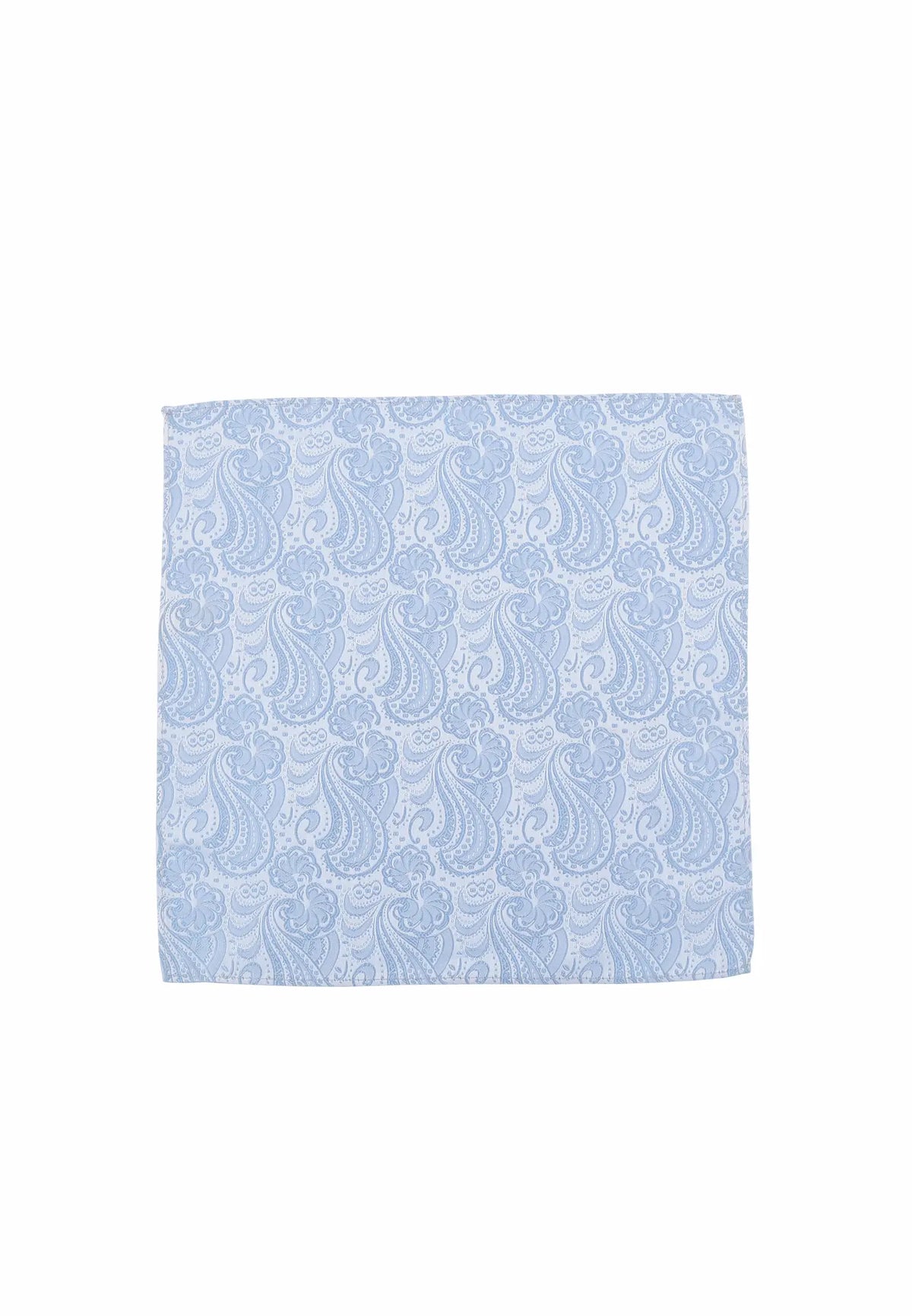 (Hellblau) Einstecktuch Herren Seide 28x28 cm – Gesamtansicht