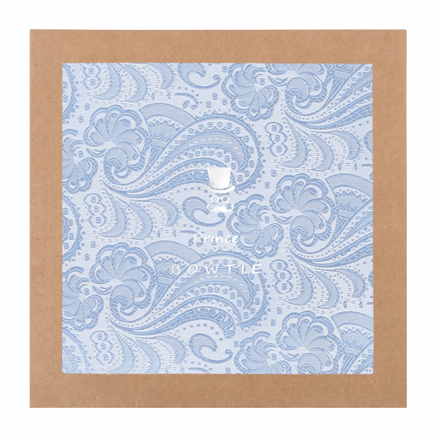 (Hellblau) Einstecktuch Paisley in Geschenkverpackung – Prince Bowtie