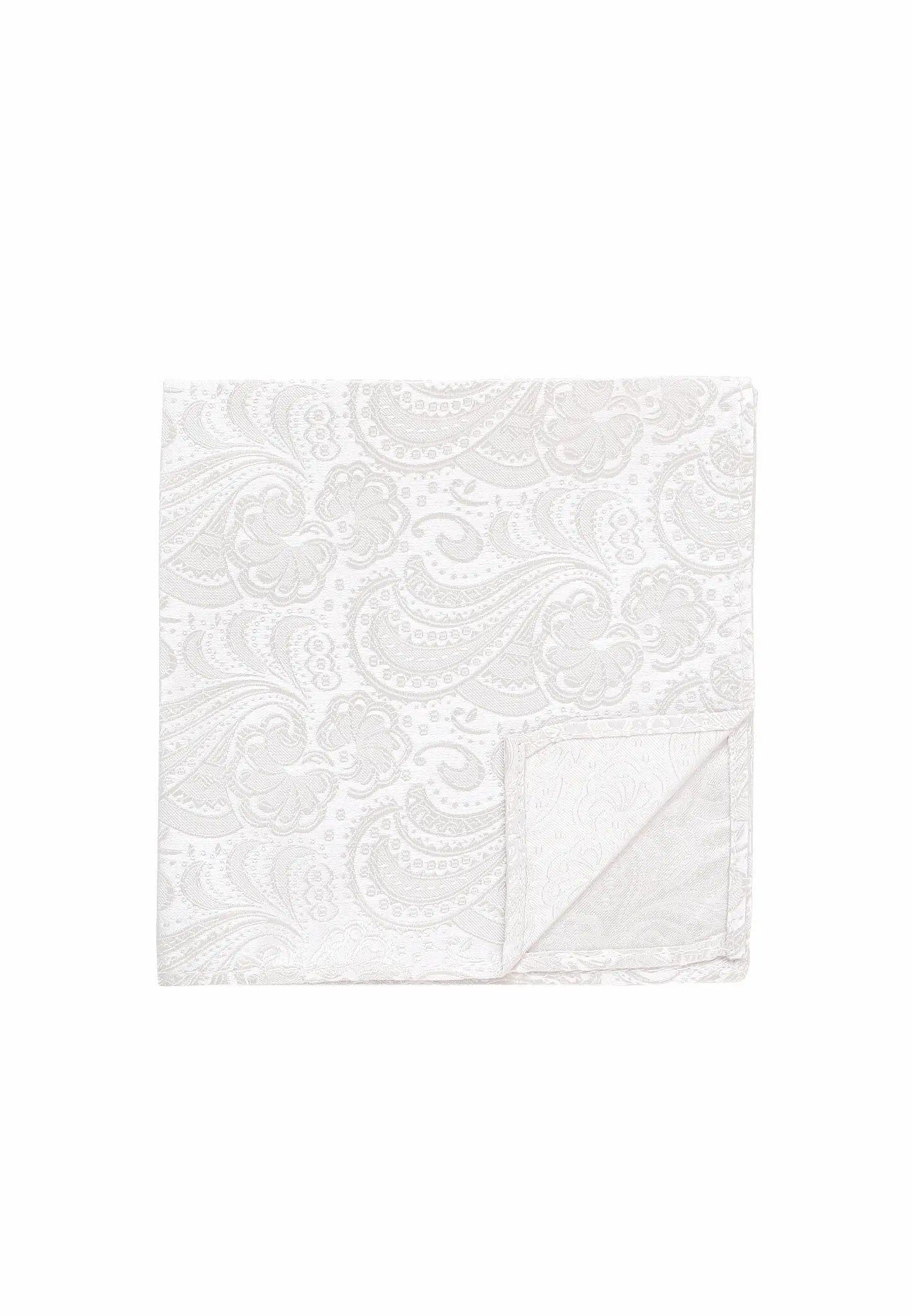 (Off-White) Einstecktuch Paisley Seide – Detailansicht Rückseite