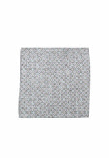 (Grau) Einstecktuch Herren Medaillon-Muster 28x28 cm – Gesamtansicht