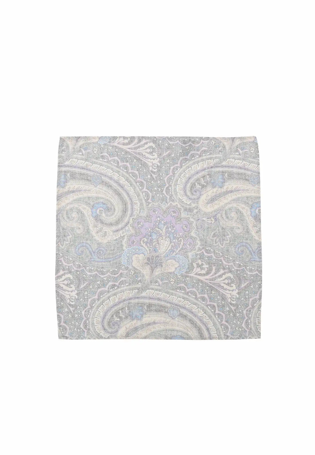 (Grau) Einstecktuch Herren Paisley-Muster 28x28 cm – Gesamtansicht