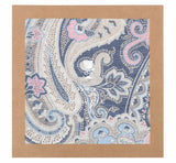 (Dunkelblau) Einstecktuch Paisley-Muster in Geschenkverpackung – Prince Bowtie